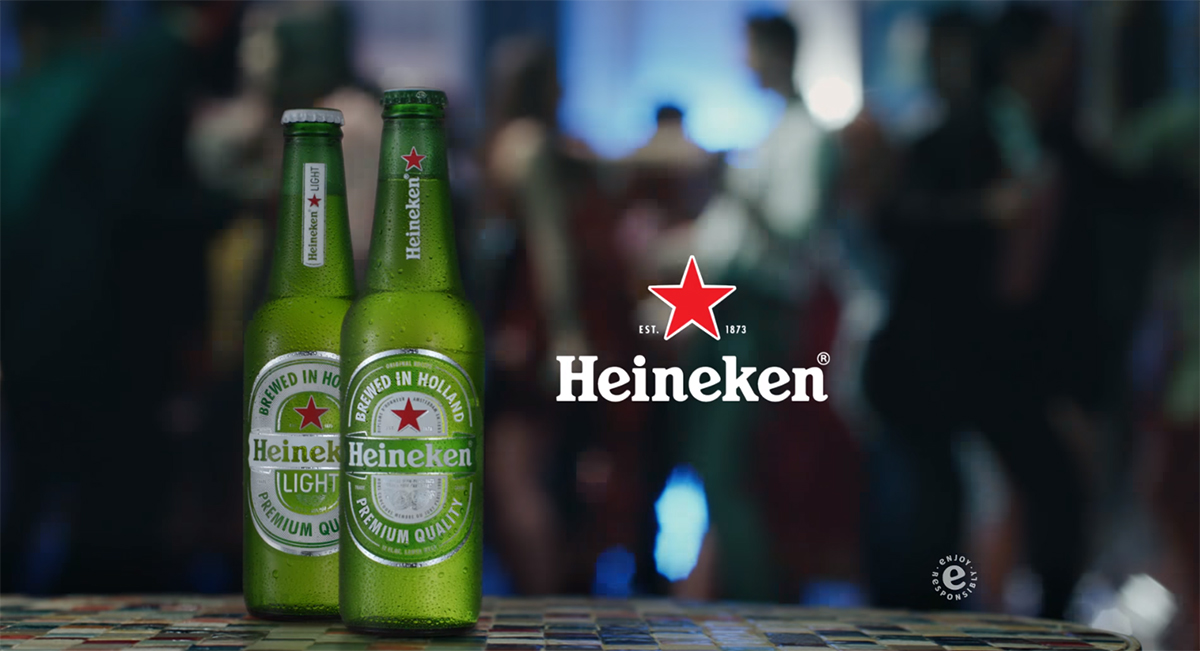 Heineken заменил рекламный слоган логотипом в новом ролике